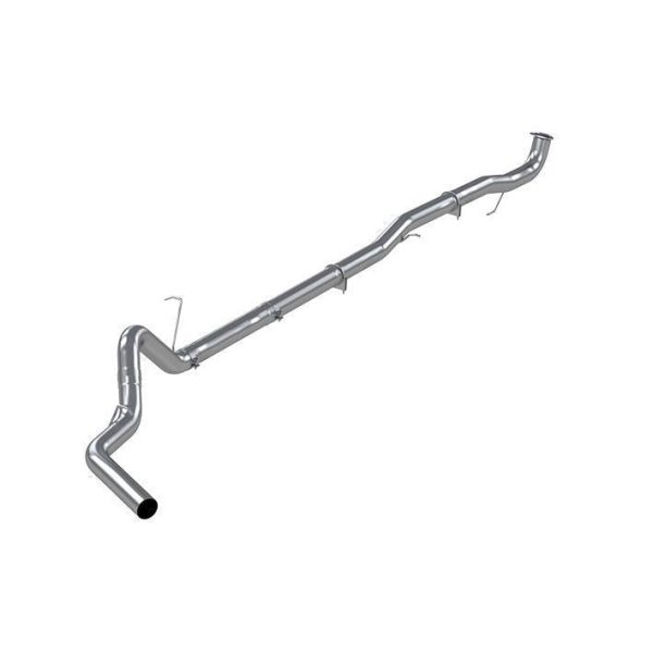 P1 Performance Products 2015.5-2016 Duramax 4" Downpipe Back Race Exhaust System - No Muffler (C6045PLM)