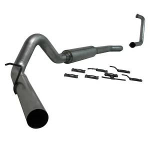 P1 Performance Products 2017-2023 Duramax 4" Performance Series Downpipe-back Race Exhaust System w/ Muffler (C6056P)