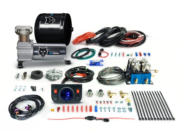 Pacbrake HP10273 Universal Independent Electric Air Spring In-Cab Control Kit with Digital Gauge & Compressor