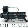 Pacbrake HP10300-B Universal HP425 Series 12V Matte Black Air Compressor Kit with Braided Hose